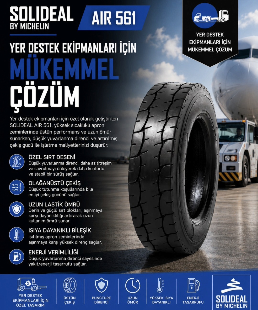 Solideal (ED Plus) İz Yapmayan Havalı Lastik